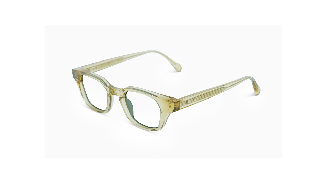 Paire de lunettes de vue Uniquedesignmilano Sognare couleur jaune - Côté à angle - Doyle