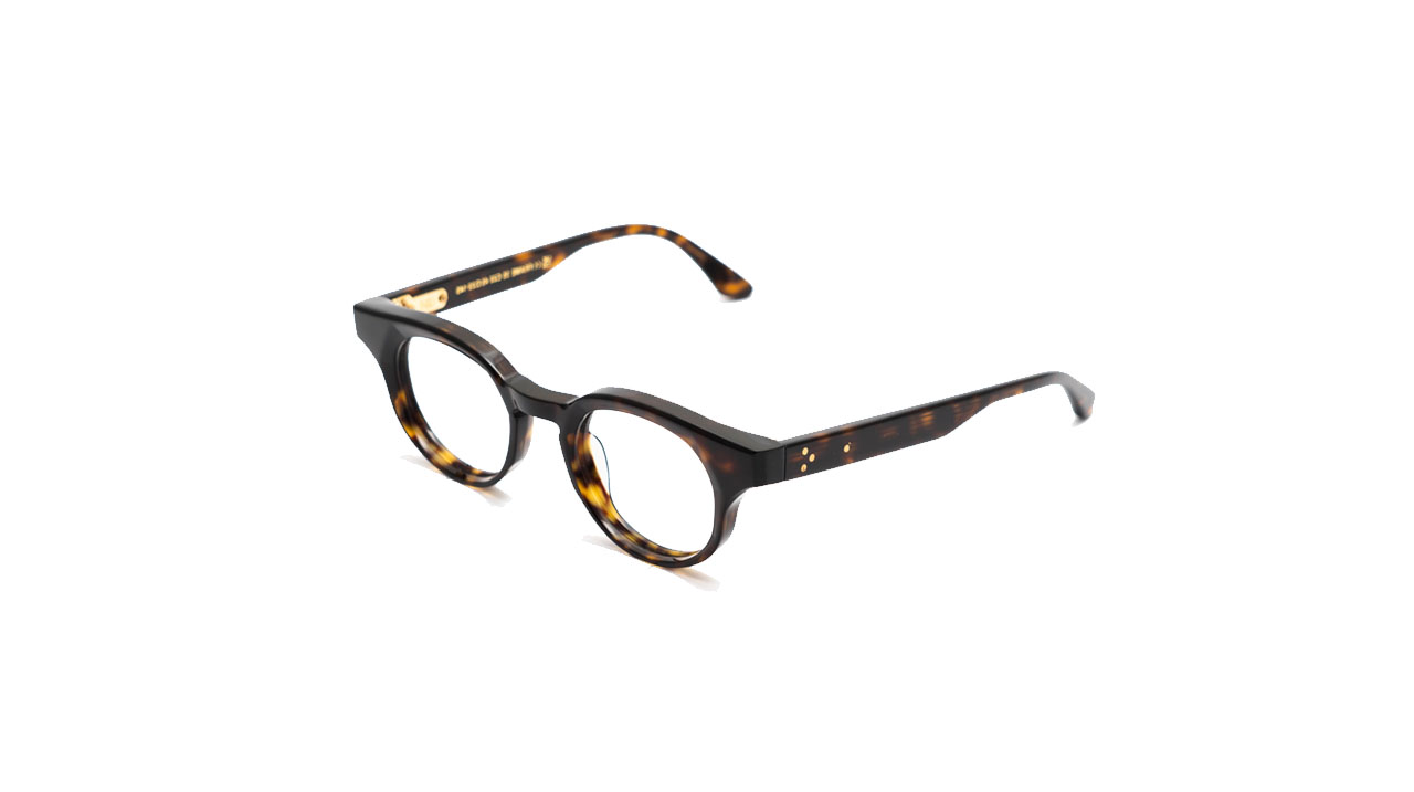 Paire de lunettes de vue Uniquedesignmilano Frame 35 couleur havane - Côté à angle - Doyle