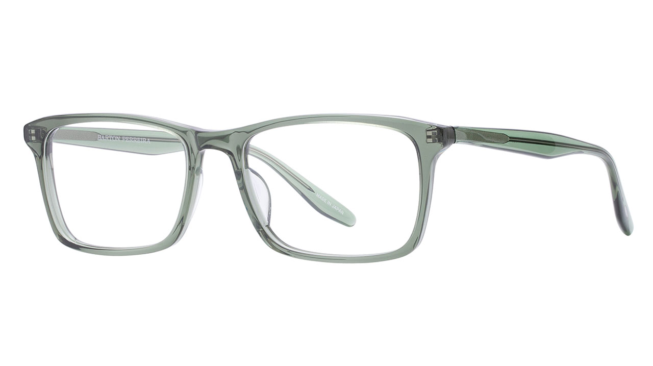 Paire de lunettes de vue Barton-perreira Neal couleur vert - Côté à angle - Doyle
