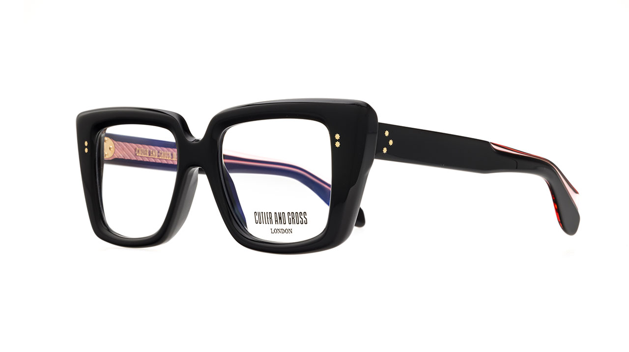 Paire de lunettes de vue Cutler-and-gross 1401 couleur noir - Côté à angle - Doyle