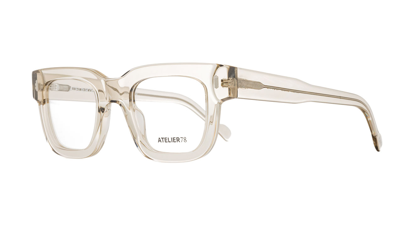 Paire de lunettes de vue Atelier-78 Verdun couleur smoke - Côté à angle - Doyle