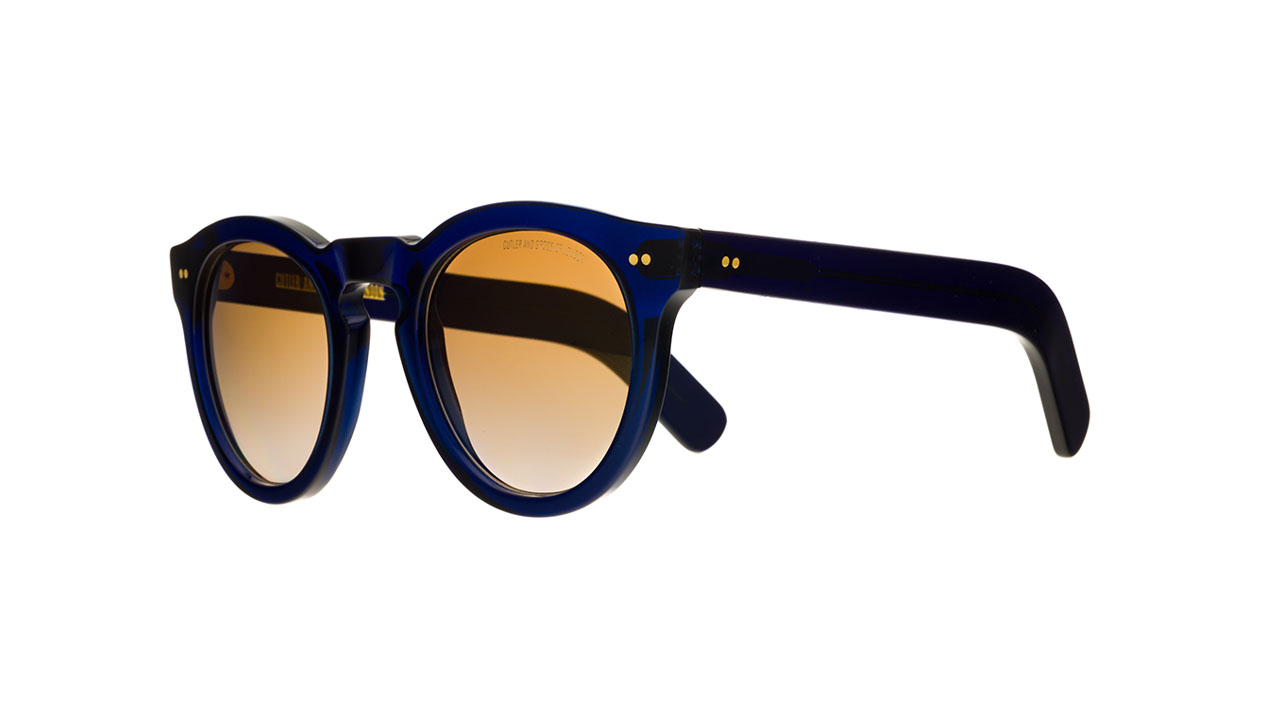 Paire de lunettes de soleil Cutler-and-gross 0734 /s couleur marine - Côté à angle - Doyle