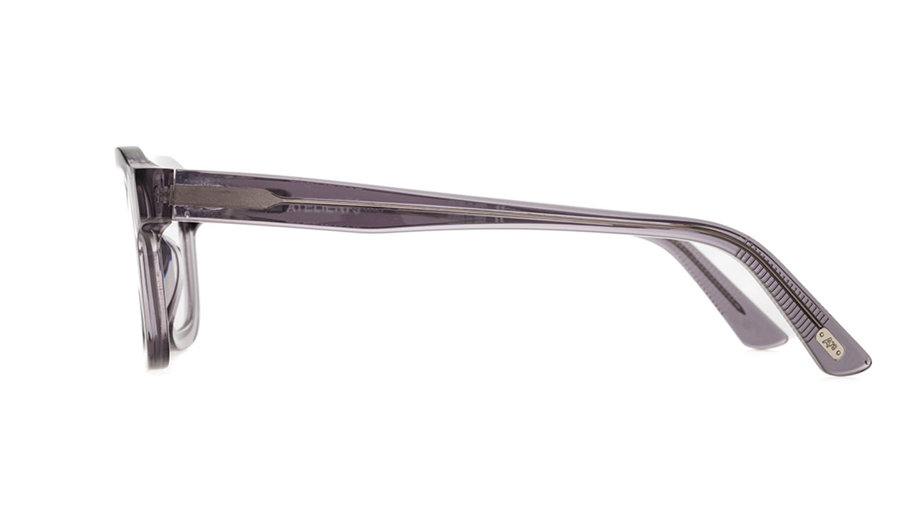 Paire de lunettes de vue Atelier-78 Ross couleur gris - Côté droit - Doyle