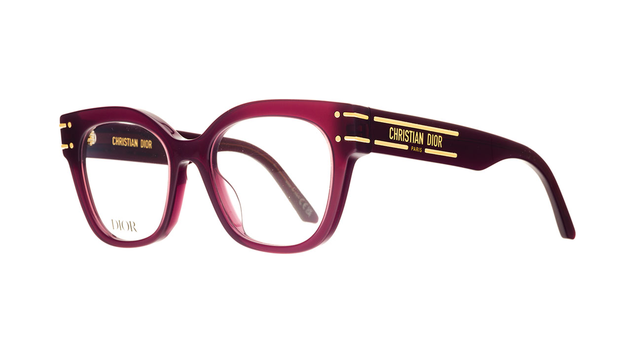 Paire de lunettes de vue Christian-dior Diorsignatureo b2i couleur mauve - Côté à angle - Doyle