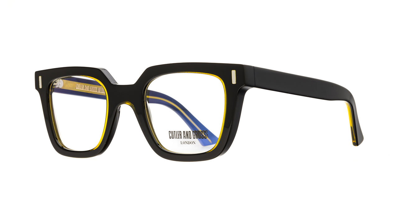 Paire de lunettes de vue Cutler-and-gross 1305 couleur noir - Côté à angle - Doyle