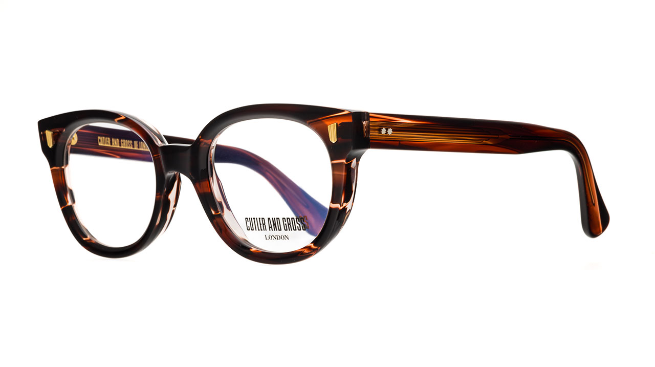 Paire de lunettes de vue Cutler-and-gross 9298 couleur brun - Côté à angle - Doyle