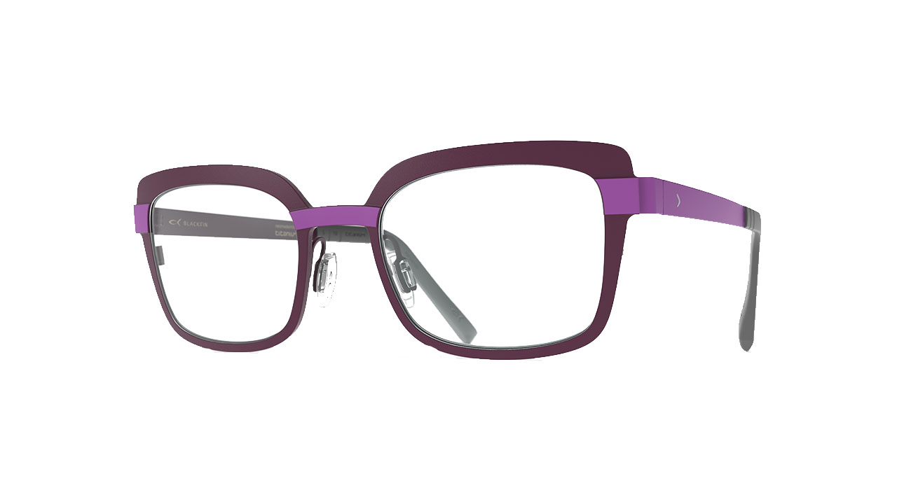 Paire de lunettes de vue Blackfin Bf1008 deauville couleur mauve - Côté à angle - Doyle