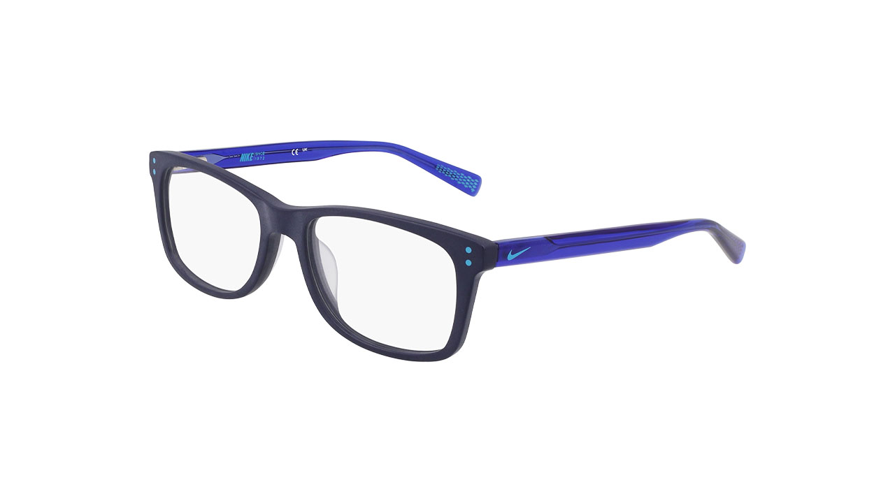 Paire de lunettes de vue Nike 5538 couleur marine - Côté à angle - Doyle