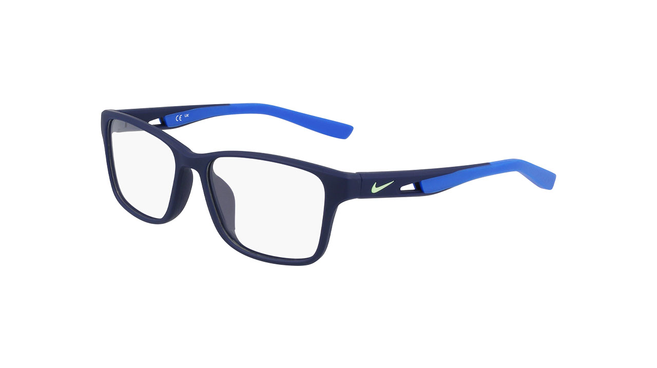 Paire de lunettes de vue Nike 5038 couleur bleu - Côté à angle - Doyle