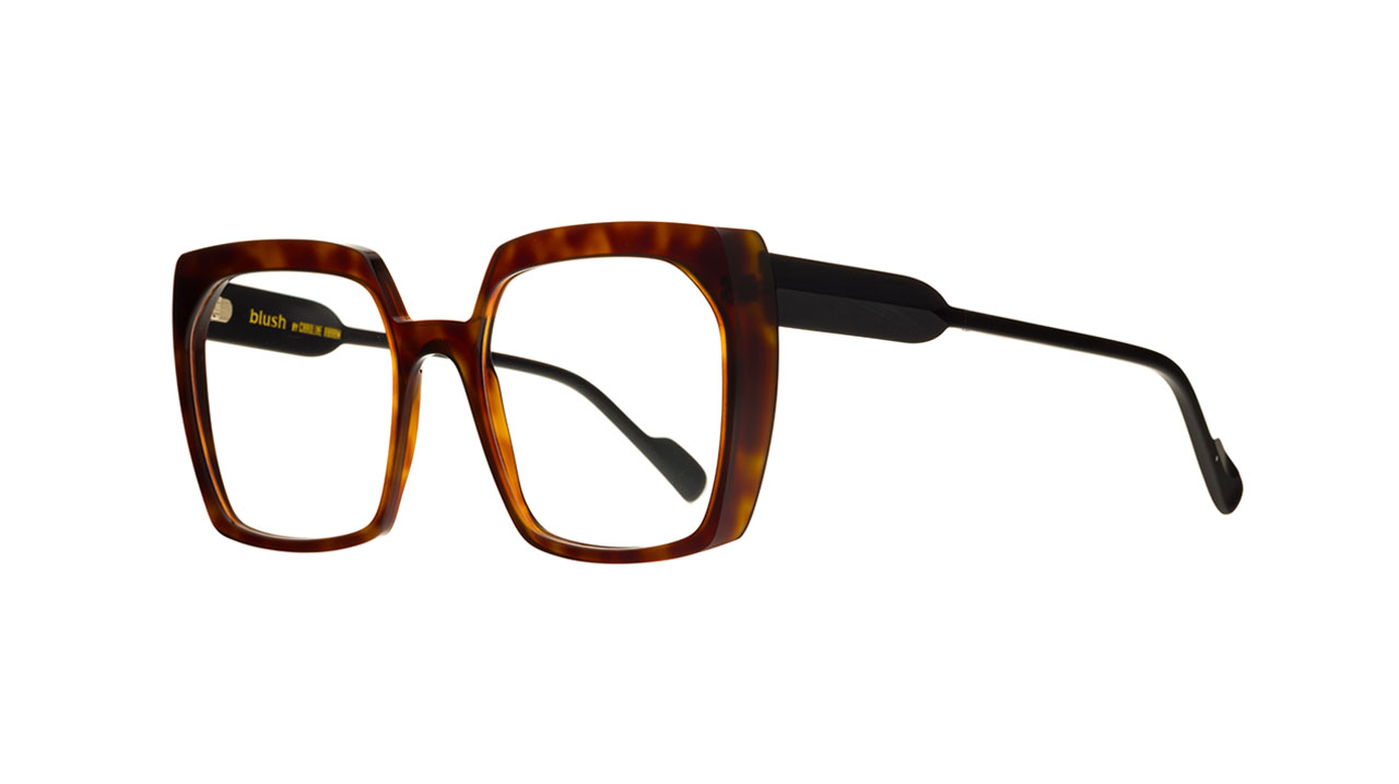 Paire de lunettes de vue Blush Disco couleur brun - Côté à angle - Doyle
