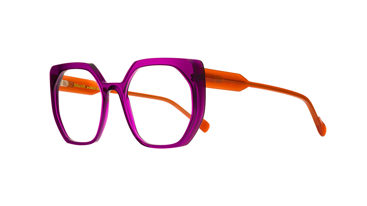 Paire de lunettes de vue Blush Dzing couleur mauve - Côté à angle - Doyle