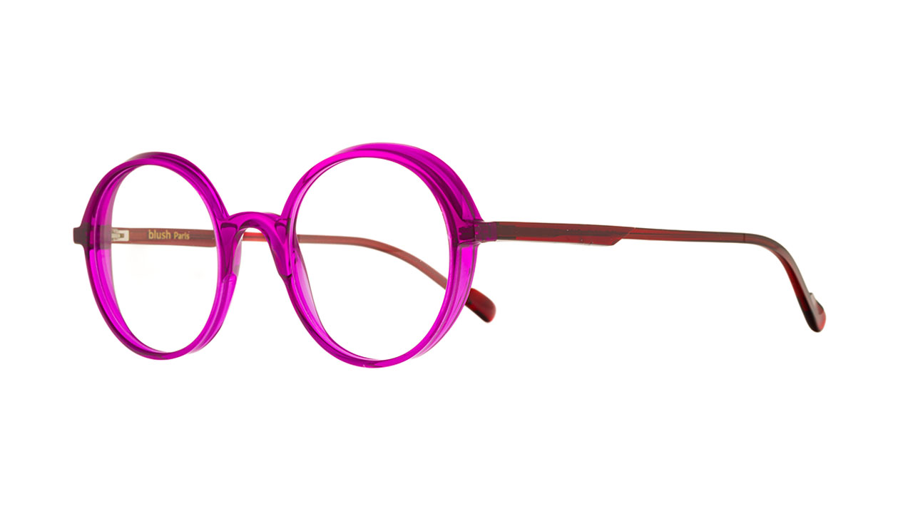 Paire de lunettes de vue Blush Cashmire couleur mauve - Côté à angle - Doyle