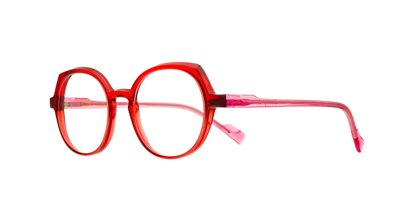 Paire de lunettes de vue Blush Bunny couleur rouge - Côté à angle - Doyle
