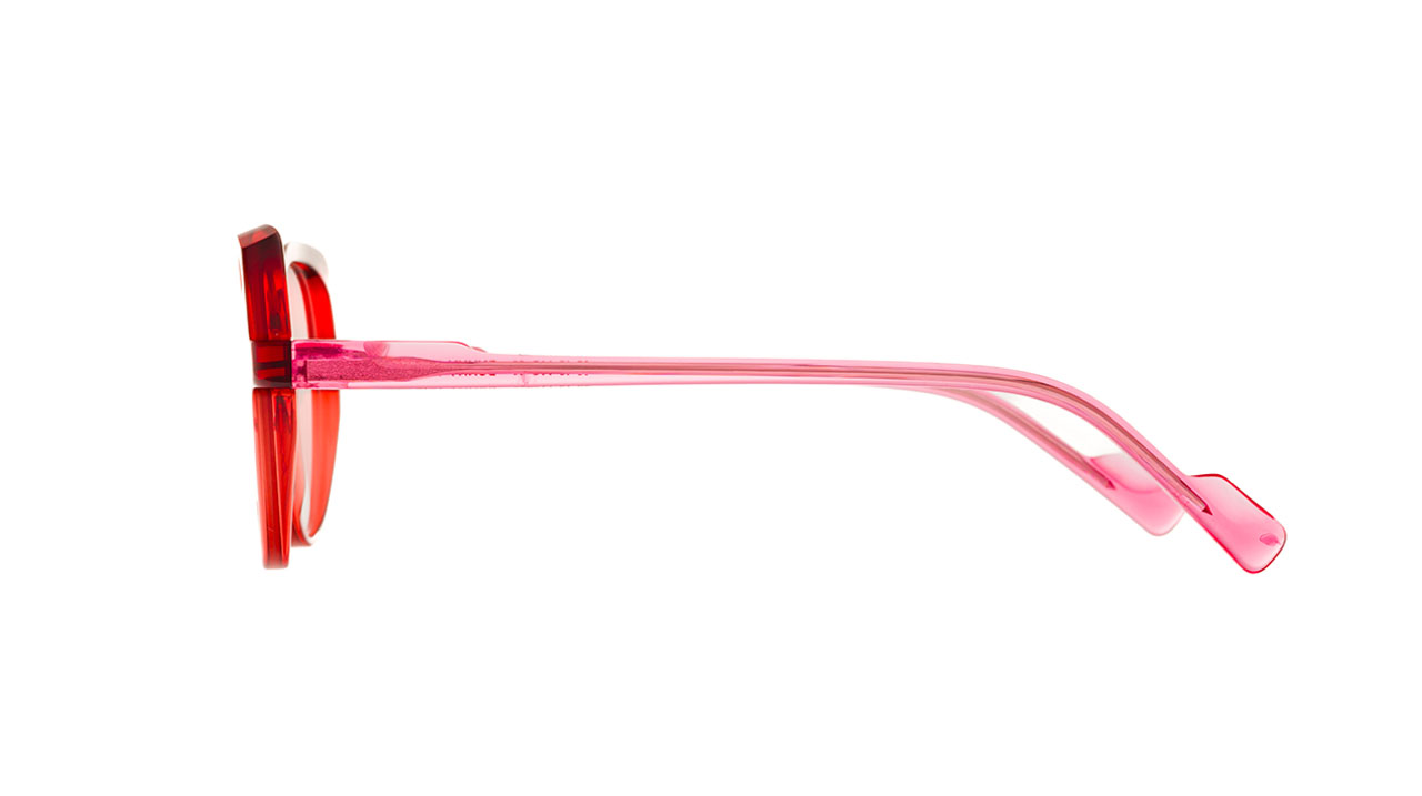 Paire de lunettes de vue Blush Bunny couleur rouge - Côté droit - Doyle