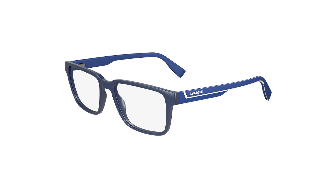 Paire de lunettes de vue Lacoste L2936 couleur marine - Côté à angle - Doyle