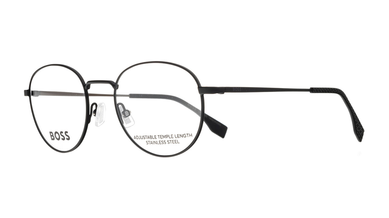 Paire de lunettes de vue Hugo-boss 1549 couleur noir - Côté à angle - Doyle