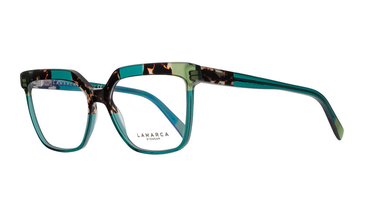 Paire de lunettes de vue Lamarca Mosaico 132 couleur blanc - Côté à angle - Doyle