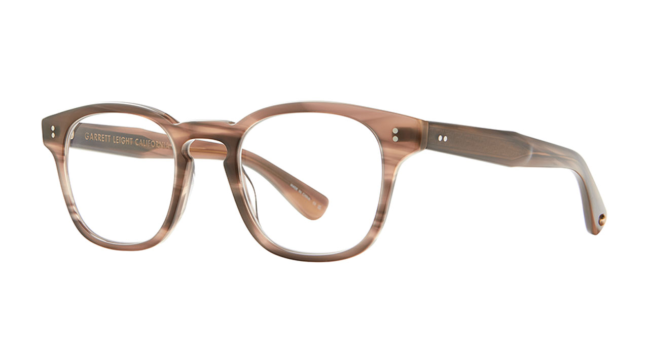 Paire de lunettes de vue Garrett-leight Ace ii couleur brun - Côté à angle - Doyle