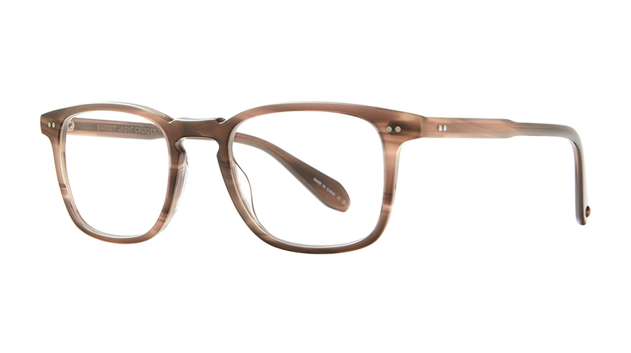 Paire de lunettes de vue Garrett-leight Howland couleur brun - Côté à angle - Doyle