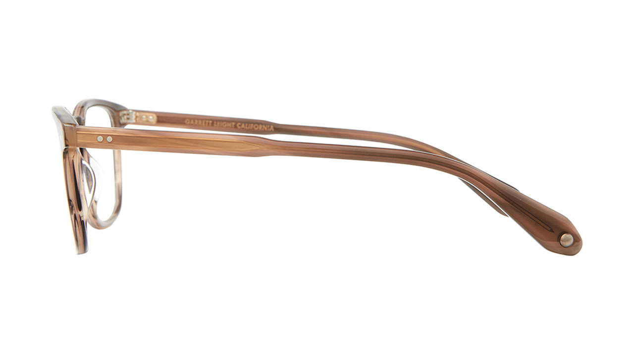 Paire de lunettes de vue Garrett-leight Howland couleur brun - Côté droit - Doyle