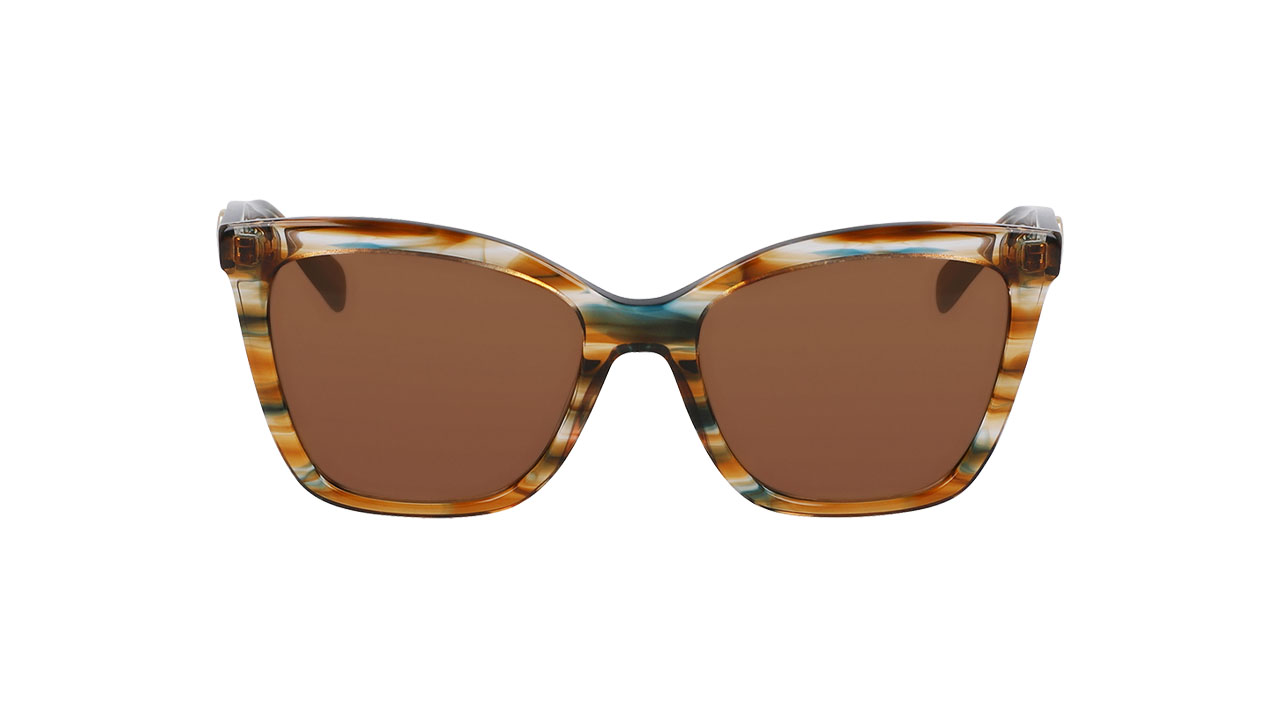 Paire de lunettes de soleil Longchamp Lo742s couleur brun - Doyle