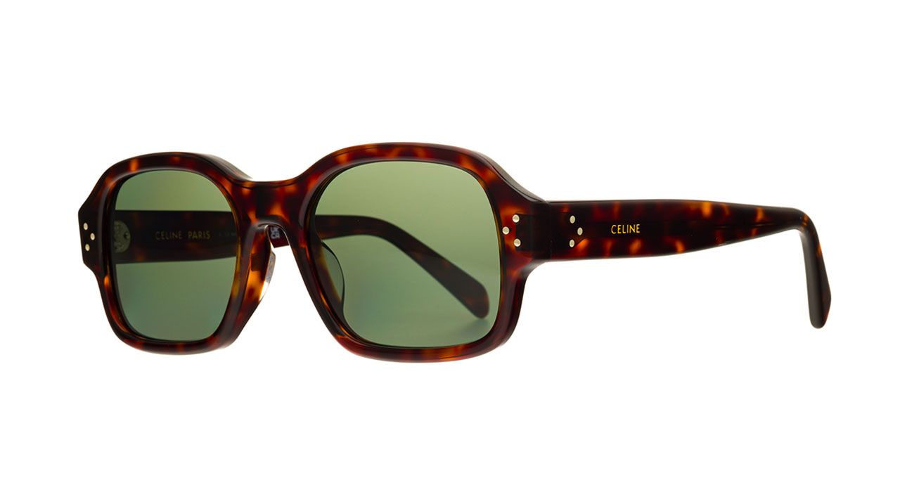 Paire de lunettes de soleil Celine-paris Cl40266u /s couleur havane - Côté à angle - Doyle
