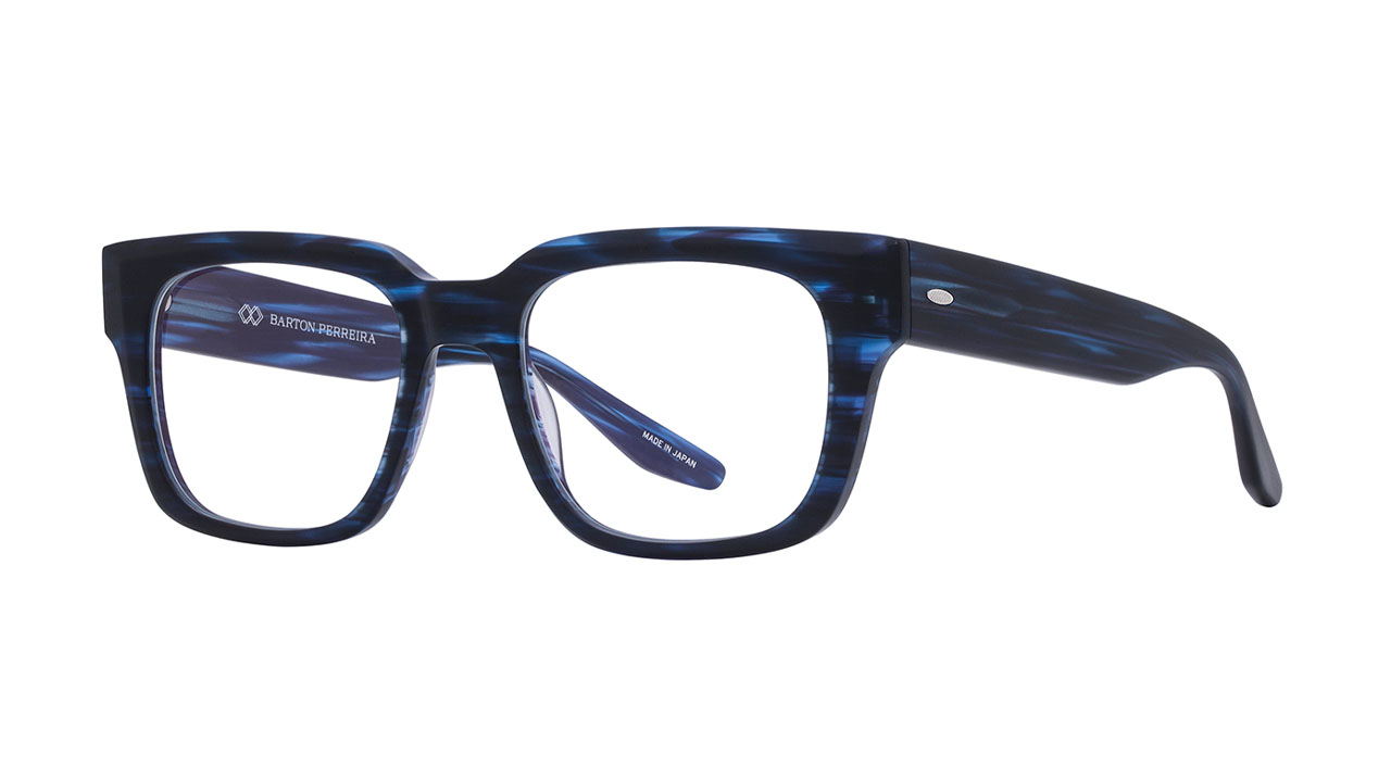 Paire de lunettes de vue Barton-perreira Zander couleur marine - Côté à angle - Doyle
