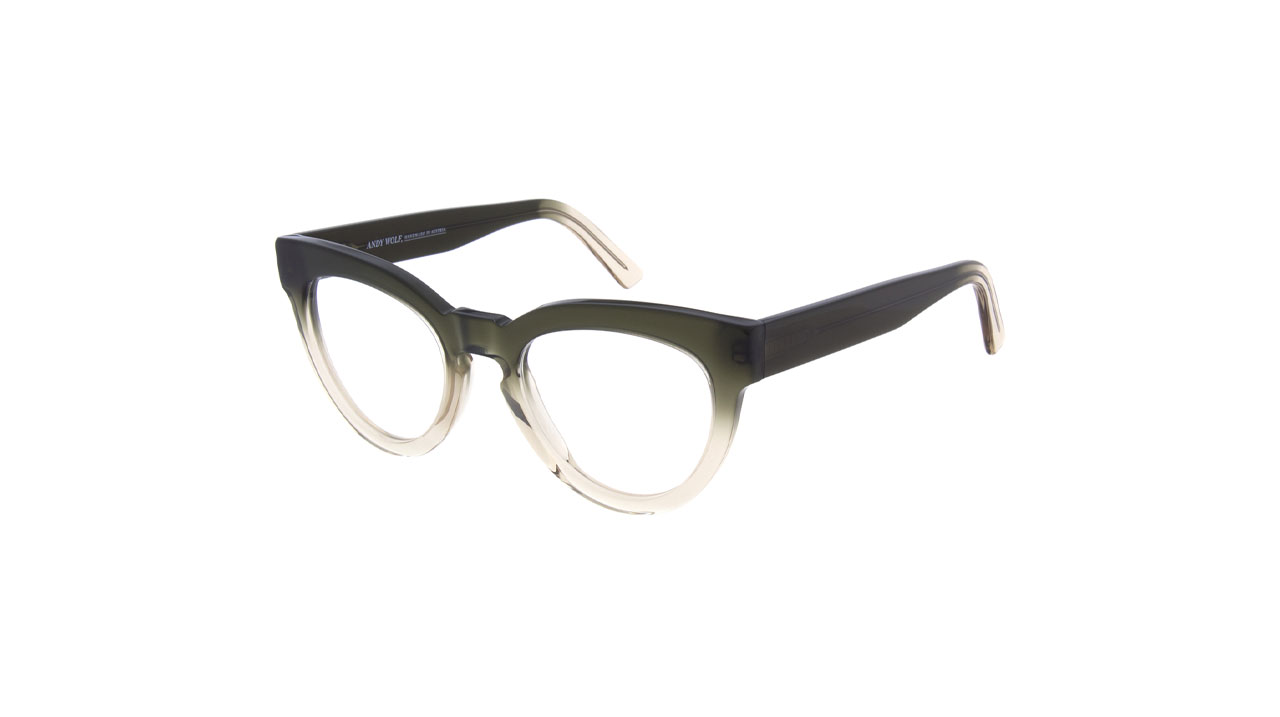 Paire de lunettes de vue Andy-wolf 5134 couleur vert - Côté à angle - Doyle