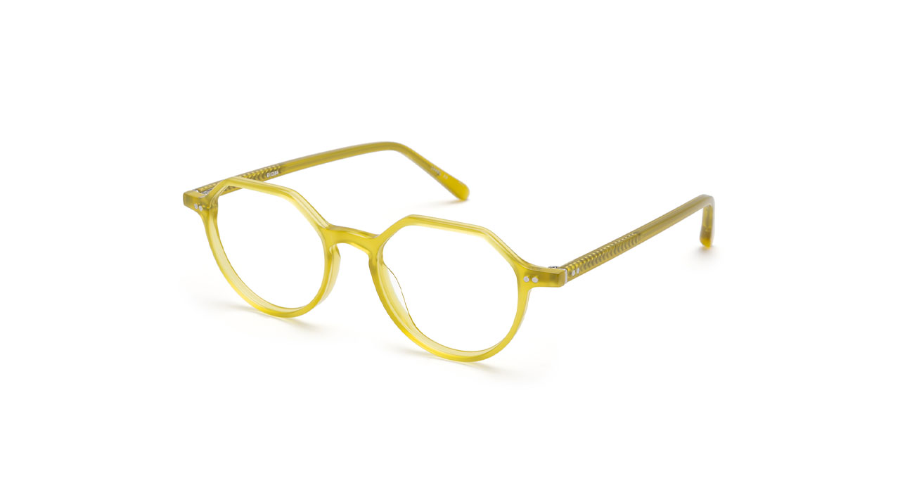 Paire de lunettes de vue Krewe Joel couleur jaune - Côté à angle - Doyle