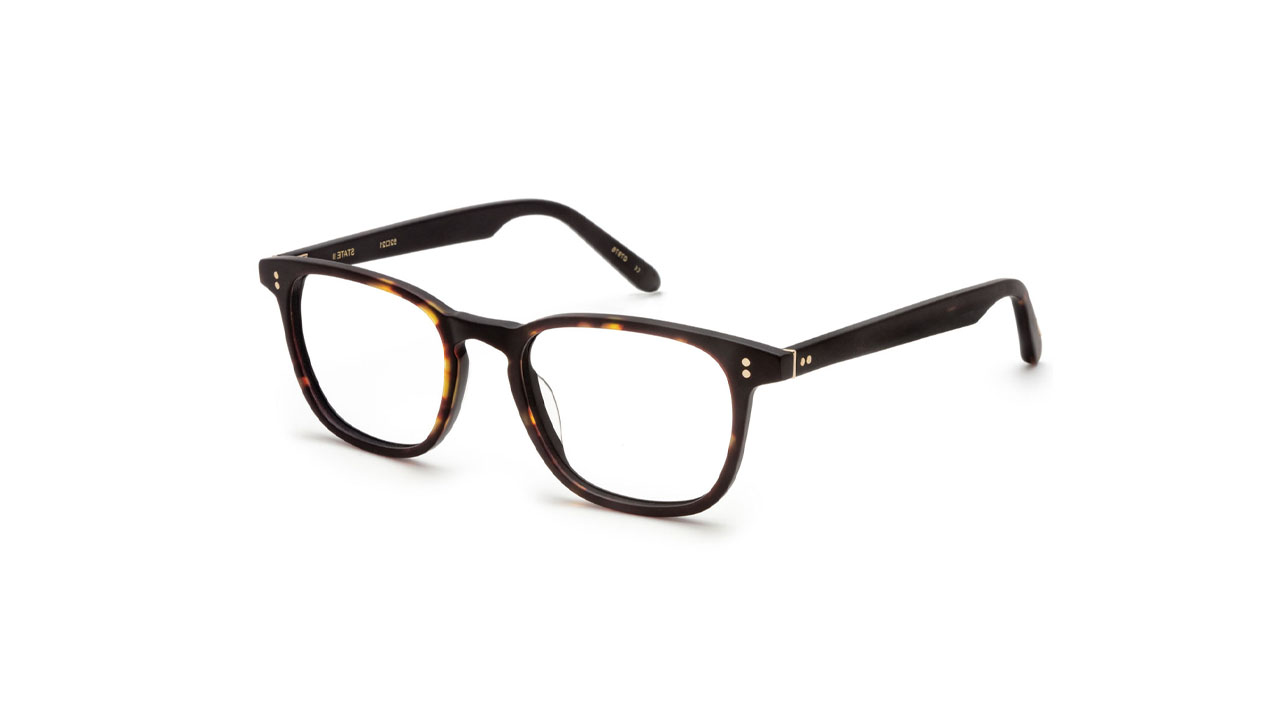 Paire de lunettes de vue Krewe State ii couleur brun - Côté à angle - Doyle
