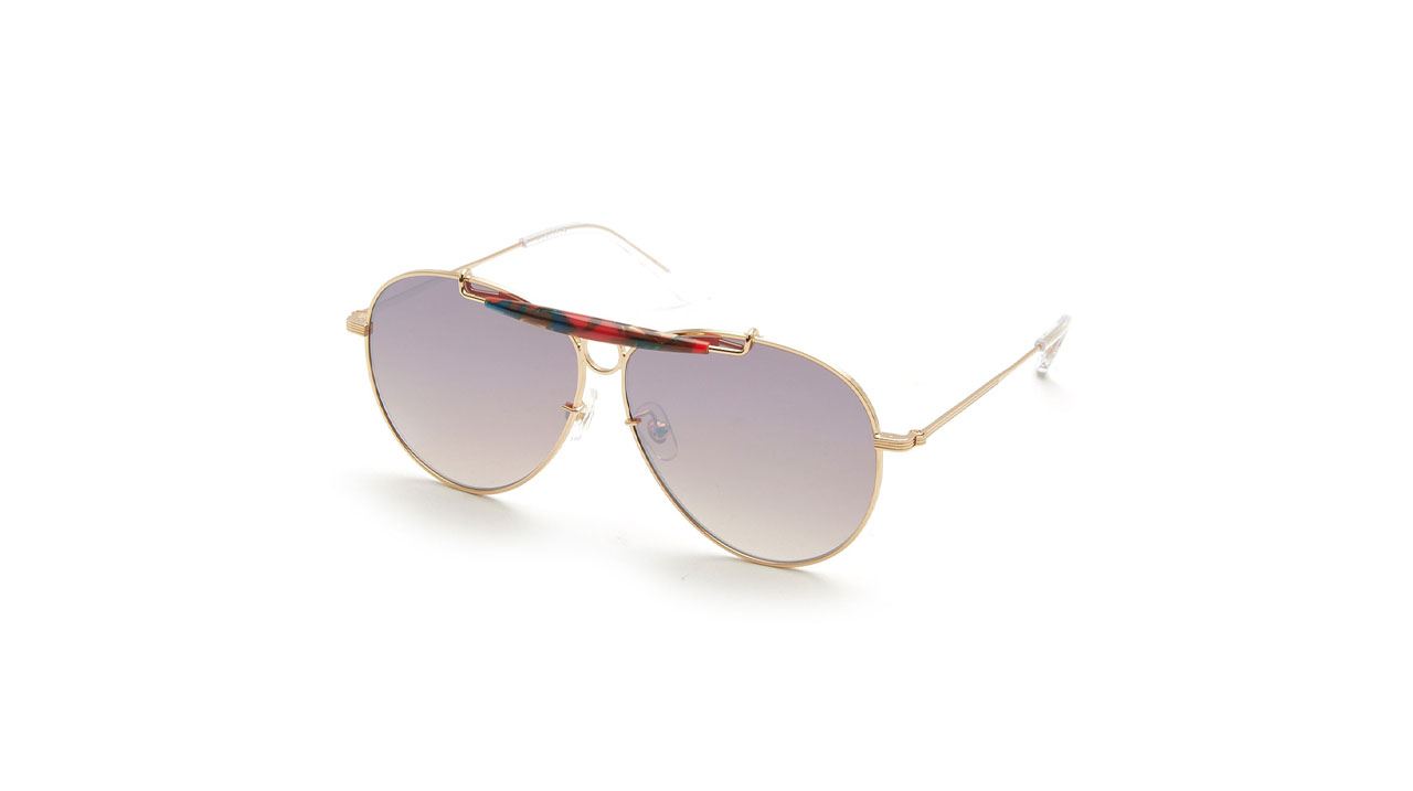 Paire de lunettes de soleil Krewe Merrymen /s couleur or - Côté à angle - Doyle