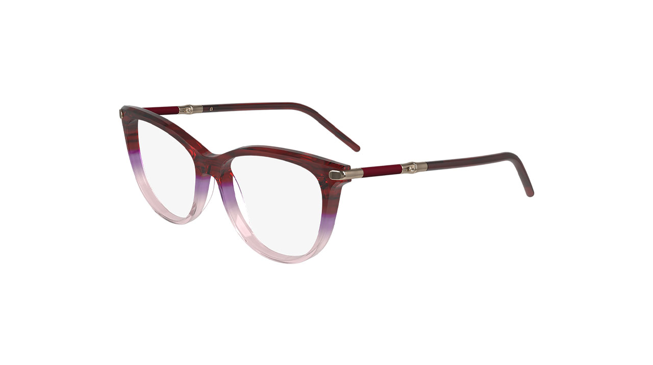 Paire de lunettes de vue Longchamp Lo2727 couleur rouge - Côté à angle - Doyle