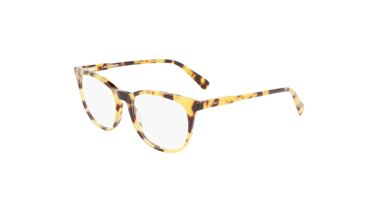 Paire de lunettes de vue Longchamp Lo2693 couleur jaune - Côté à angle - Doyle