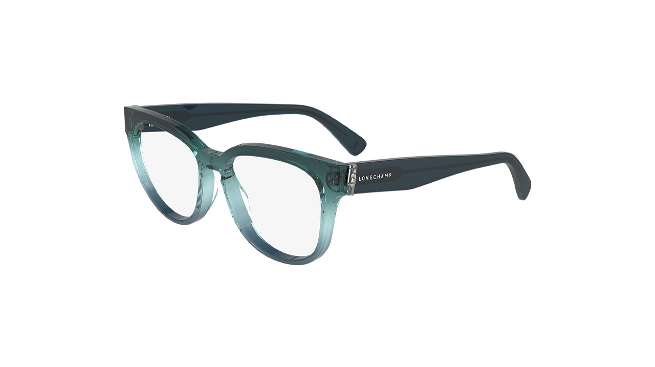 Paire de lunettes de vue Longchamp Lo2732 couleur vert - Côté à angle - Doyle