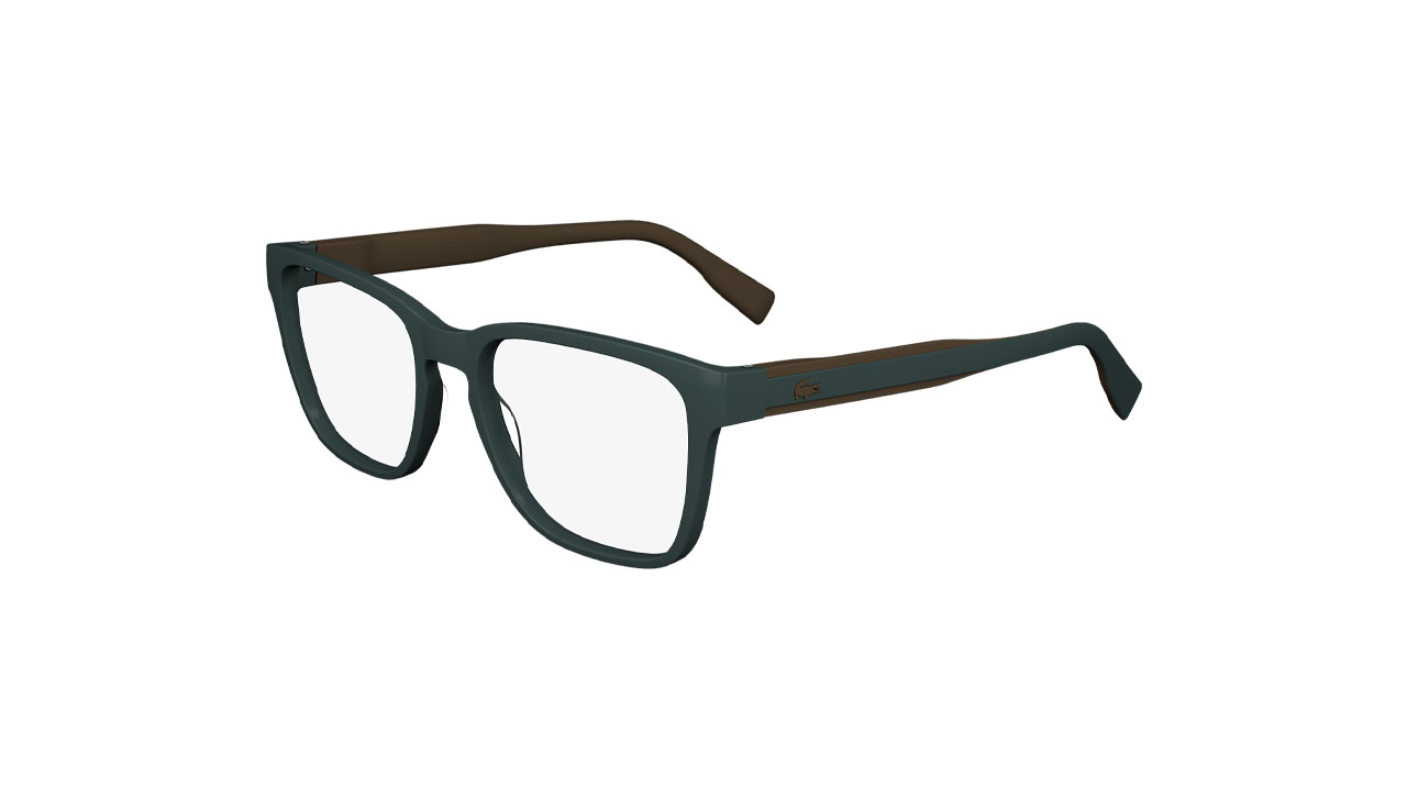 Paire de lunettes de vue Lacoste L2935 couleur vert - Côté à angle - Doyle
