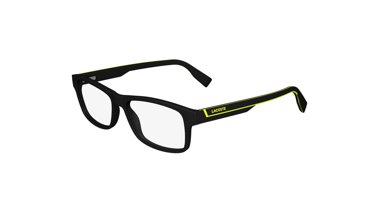 Paire de lunettes de vue Lacoste L2707n couleur noir - Côté à angle - Doyle