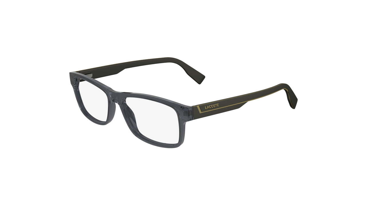 Paire de lunettes de vue Lacoste L2707n couleur gris - Côté à angle - Doyle