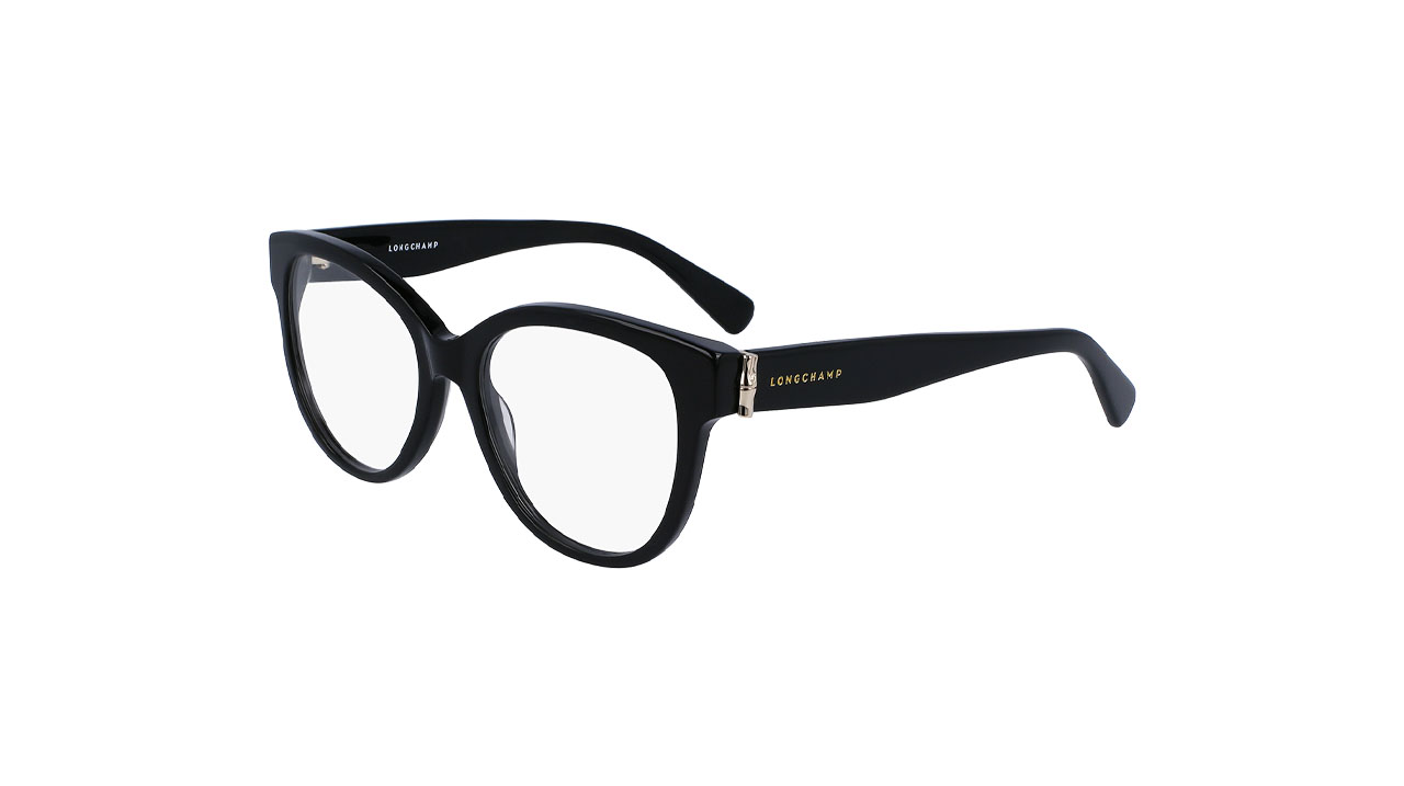 Paire de lunettes de vue Longchamp Lo2714 couleur noir - Côté à angle - Doyle