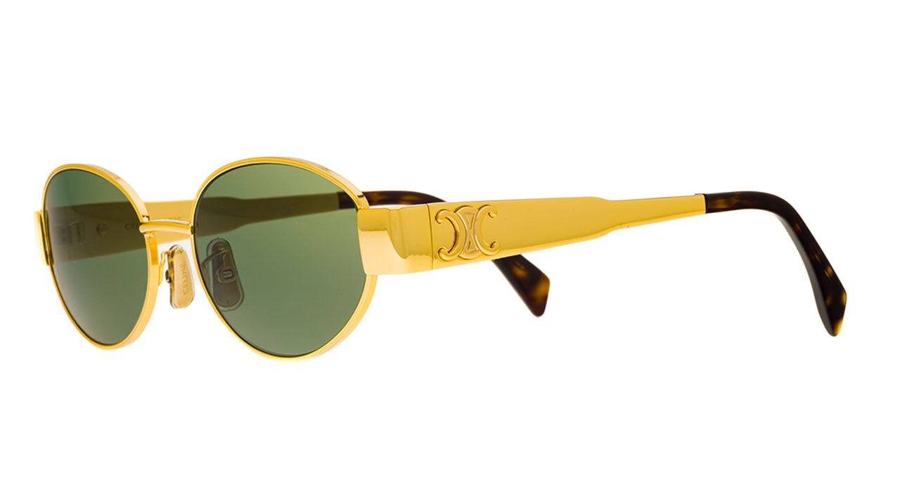Paire de lunettes de soleil Celine-paris Cl40235u /s couleur or - Côté à angle - Doyle