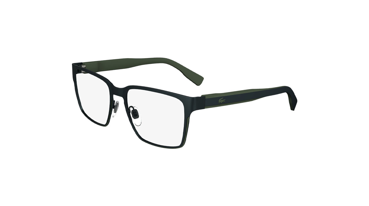 Paire de lunettes de vue Lacoste L2293 couleur vert - Côté à angle - Doyle