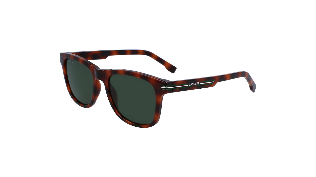 Paire de lunettes de soleil Lacoste L995s couleur brun - Côté à angle - Doyle