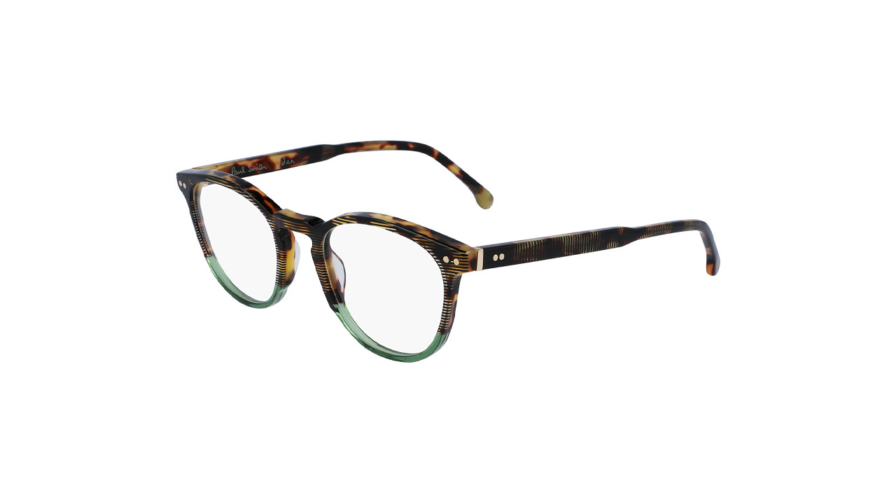 Paire de lunettes de vue Paul-smith Eden couleur vert - Côté à angle - Doyle