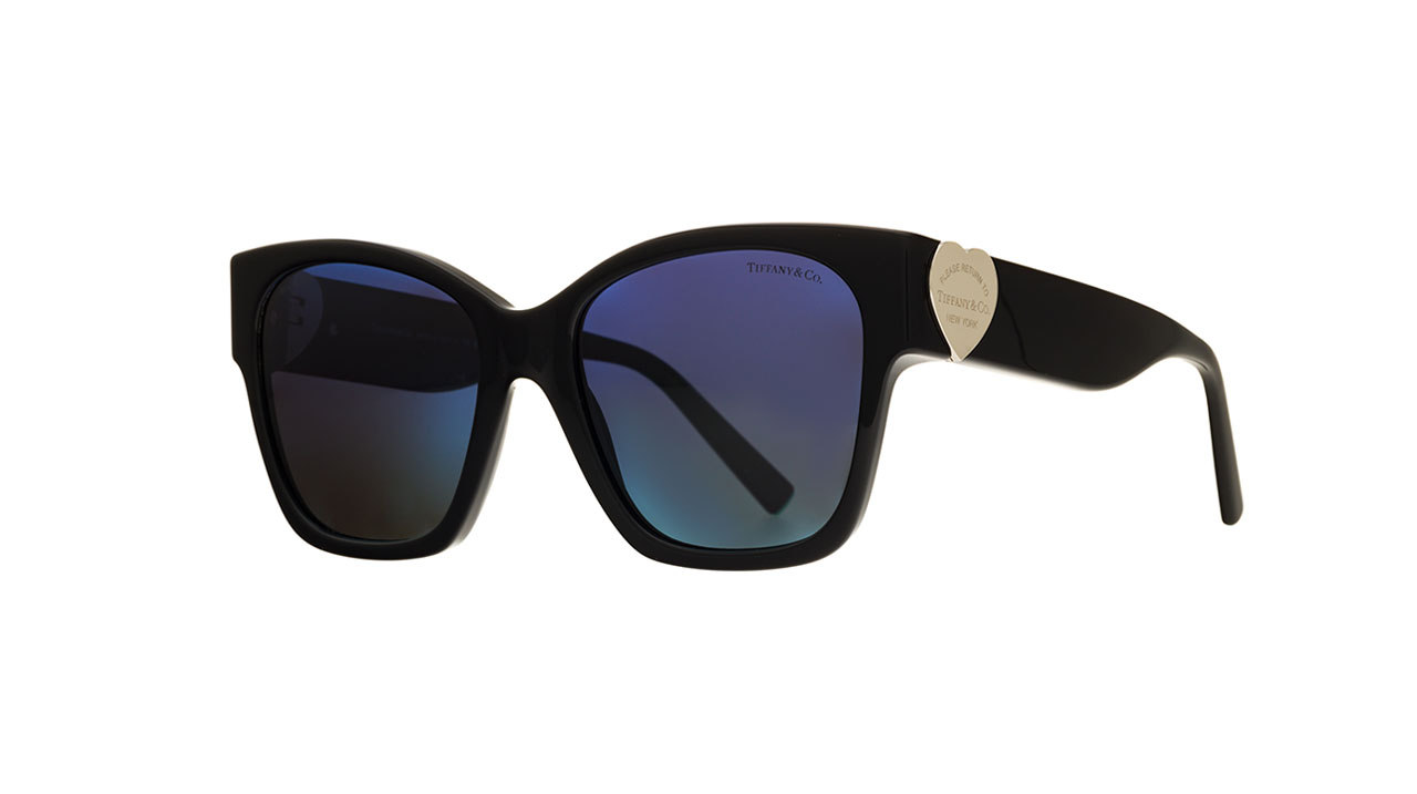 Paire de lunettes de soleil Tiffany-co Tf4216 /s couleur noir - Côté à angle - Doyle