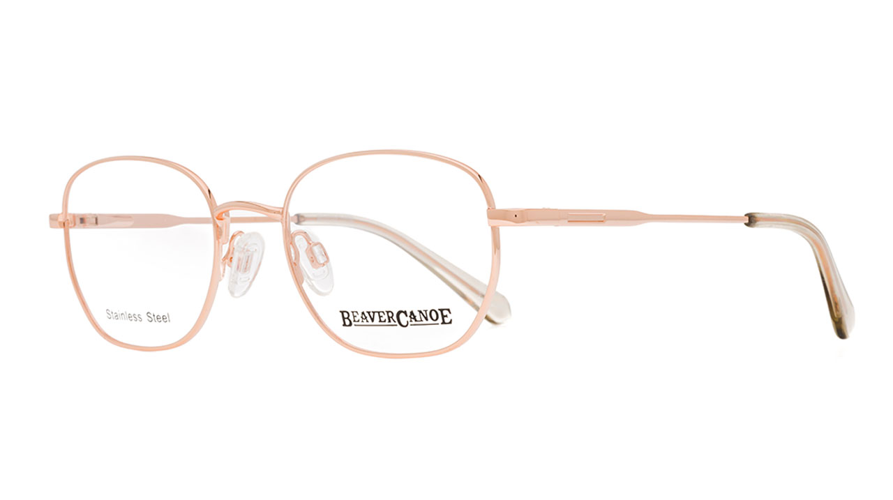 Paire de lunettes de vue Les-essentiels B.canoe bc162 couleur or rose - Côté à angle - Doyle