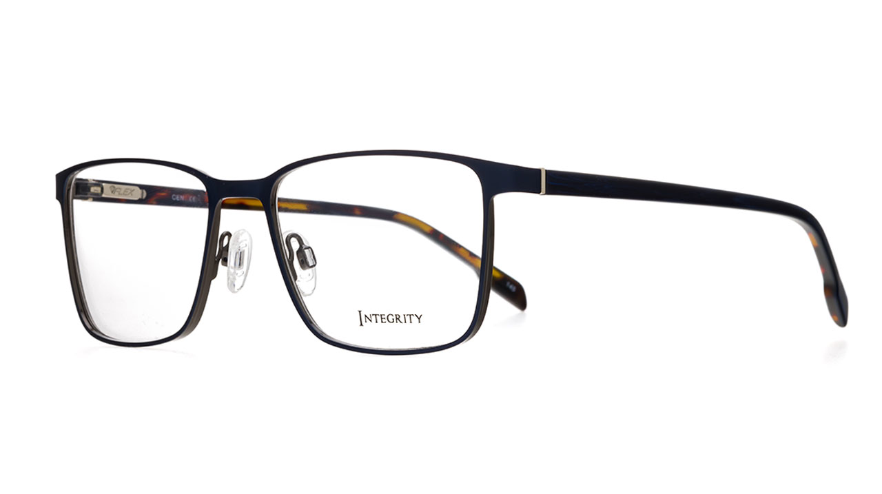 Paire de lunettes de vue Les-essentiels Integr i223 couleur marine - Côté à angle - Doyle