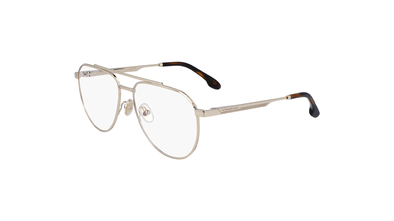 Paire de lunettes de vue Victoria-beckham Vb2133 couleur or - Côté à angle - Doyle