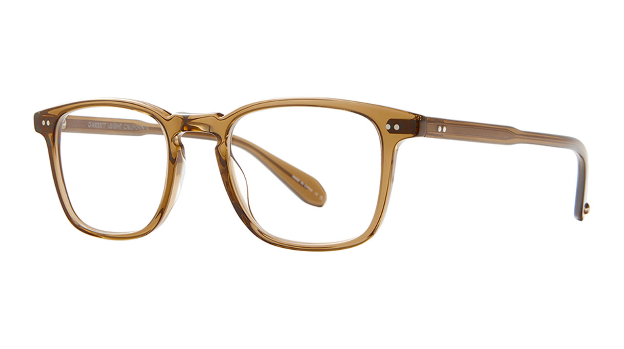 Paire de lunettes de vue Garrett-leight Howland couleur caramel - Côté à angle - Doyle