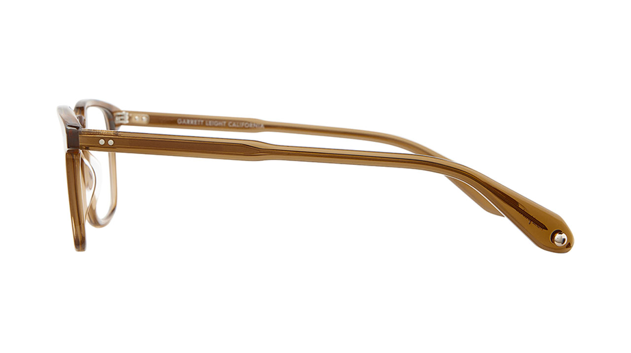Paire de lunettes de vue Garrett-leight Howland couleur caramel - Côté droit - Doyle