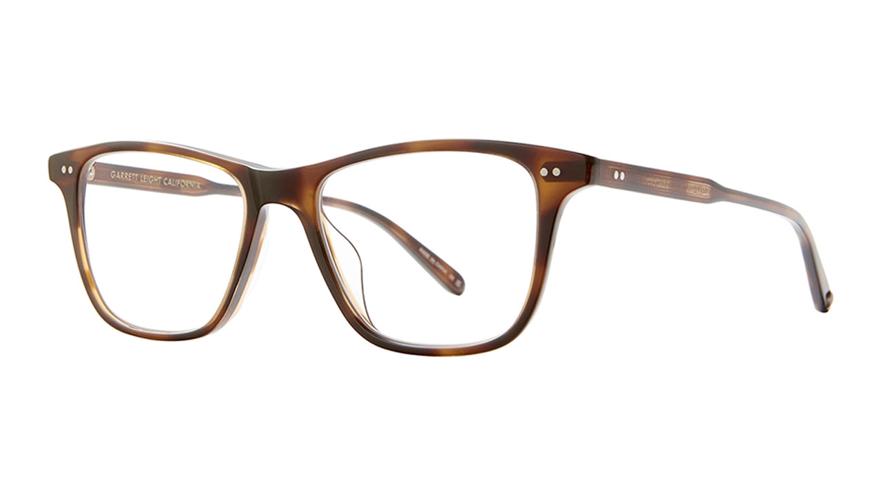 Paire de lunettes de vue Garrett-leight Hayes couleur havane - Côté à angle - Doyle