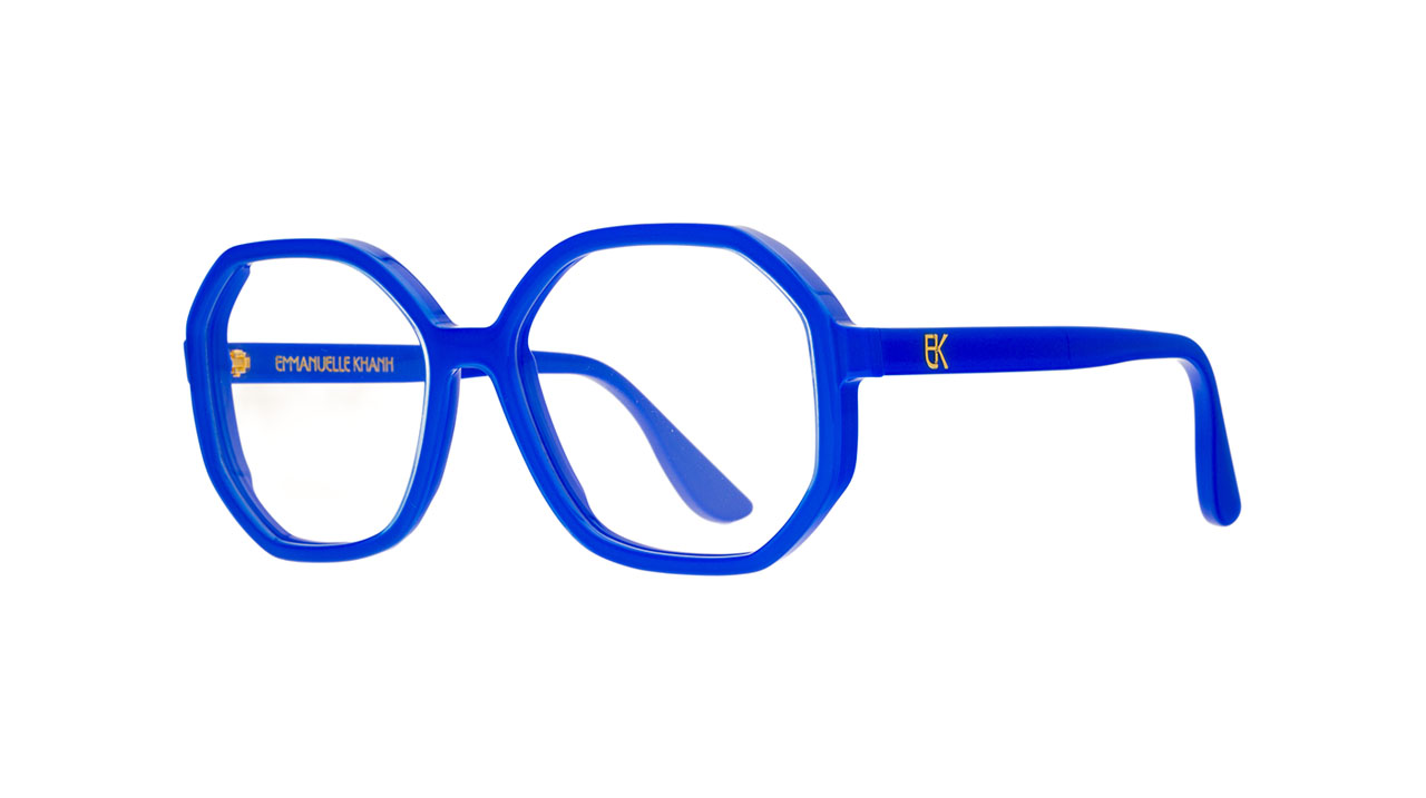 Paire de lunettes de vue Emmanuelle-khanh Ek 3021 couleur bleu - Côté à angle - Doyle